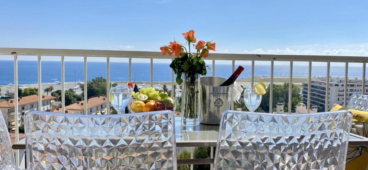 Panoramic Sea View - Air-Conditioning - Balcony - Tramway - 2 Bedrooms - Wifi - Fully Equipped Kitchen ニース エクステリア 写真